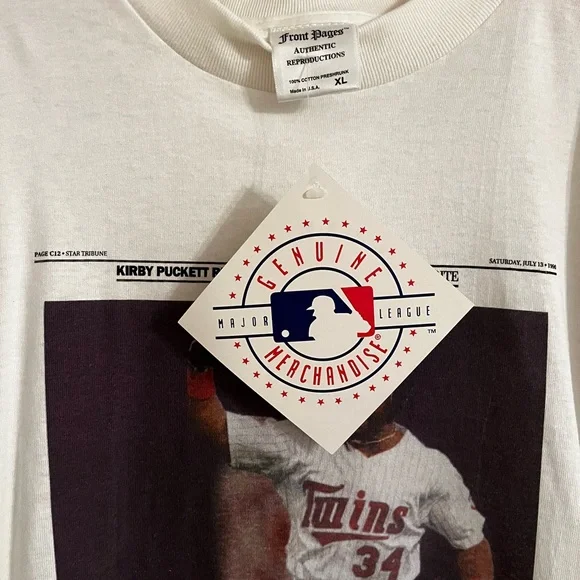 Vintage Kirby Puckett Twins tshirt NWT - Picture 2 of 3